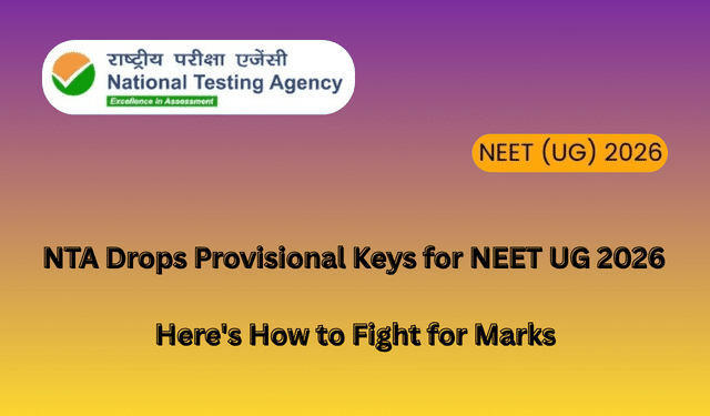 NEET UG 2026 provisional answer key challenge