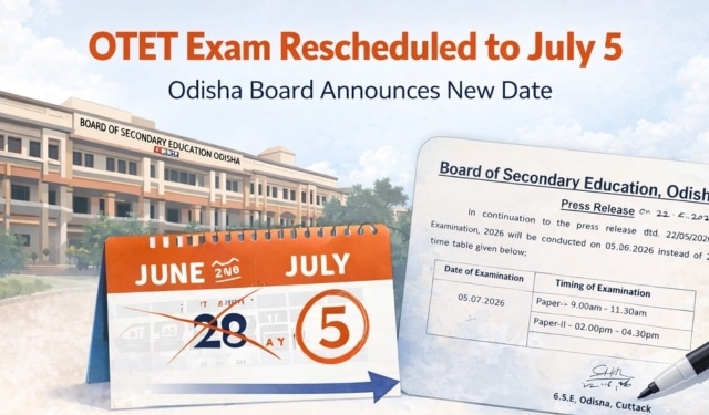 OTET exam rescheduled