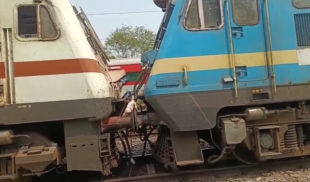 Two Trains Face-to-Face