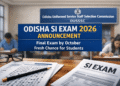 Odisha SI exam 2026