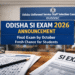Odisha SI exam 2026