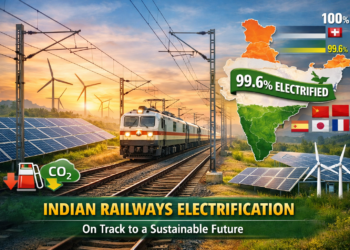 Indian Railways electrification 99.6% network