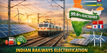 Indian Railways electrification 99.6% network