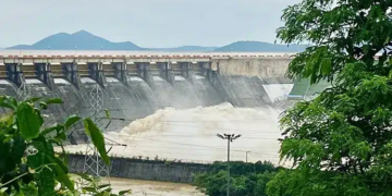 10 Gates of Hirakud Dam Opened as Rising Water Level Follows Heavy Rain in Odisha