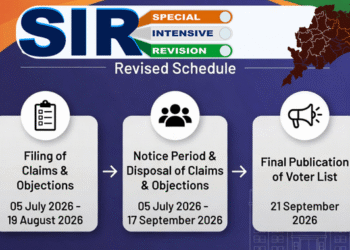 SIR-2026 Odisha revised schedule