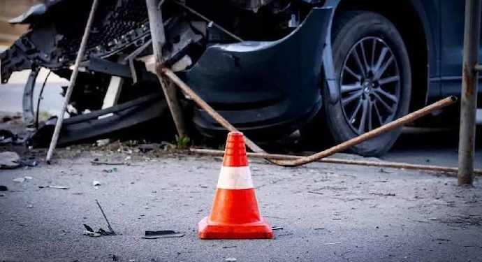 Car hits bike