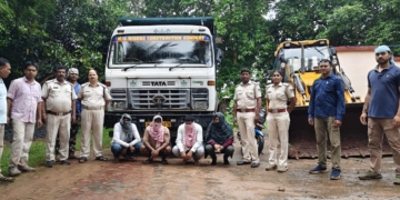Rayagada forest raid illegal mining