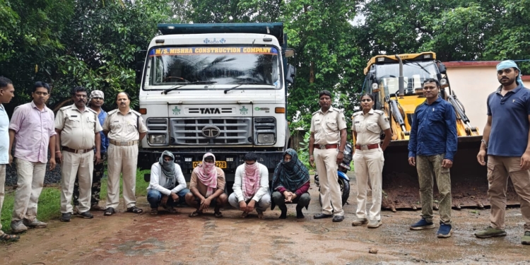 Rayagada forest raid illegal mining