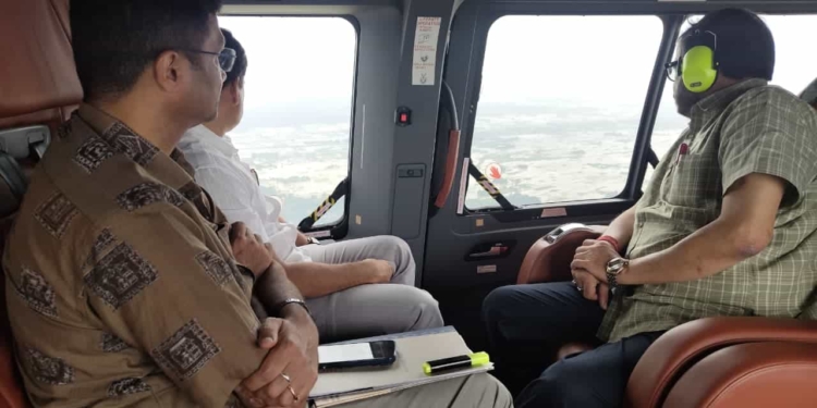 Odisha flood aerial survey Suresh Pujari