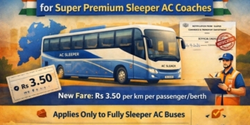 Odisha Super Premium Sleeper A.C. Coach fare