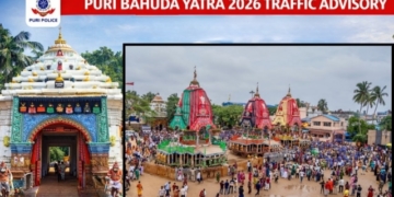 Puri Police Announces Traffic Advisory for Bahuda Yatra and Sunabesha