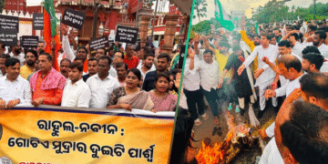 Bhubaneswar BJP BJD protests