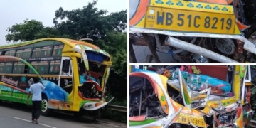Bus Crashes into Truck