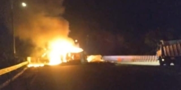 Truck Catches Fire