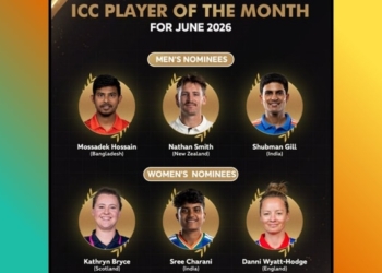 ICC Men’s Player of the Month June 2026 nominees