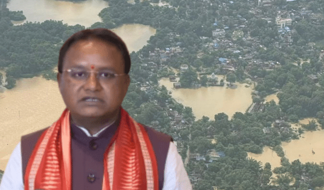 Odisha CM aerial survey flood areas