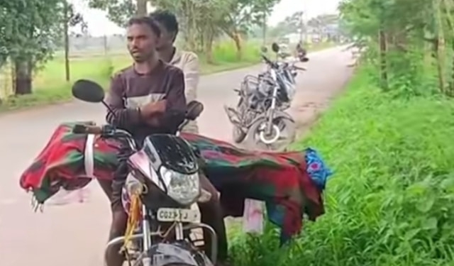 Girl’s Body Carried on Motorcycle