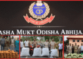 Odisha Police destroy seized ganja