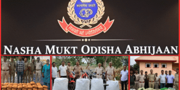Odisha Police destroy seized ganja