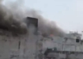 Noida building fire EV battery spark