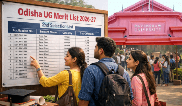 Odisha 2nd merit list UG admission 2026