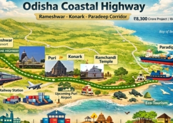 Odisha coastal highway project Rameshwar–Paradeep
