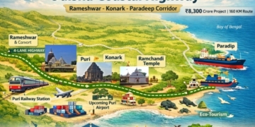 Odisha coastal highway project Rameshwar–Paradeep