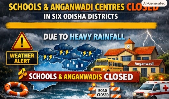 Odisha schools closed heavy rainfall