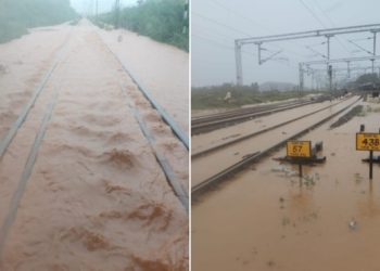 Rayagada train halted due to rain