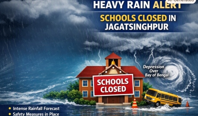 Jagatsinghpur schools closed heavy rain