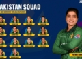 Pakistan women’s cricket squad Asia Cup