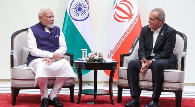 Modi Pezeshkian SCO Summit