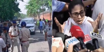 Mamata Banerjee’s Car Attacked With Stones, Mud in Bengal’s Halisahar; BJP Denies Role