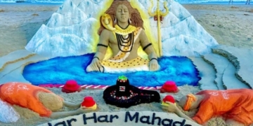 Sudarsan Pattnaik Lord Shiva sand art
