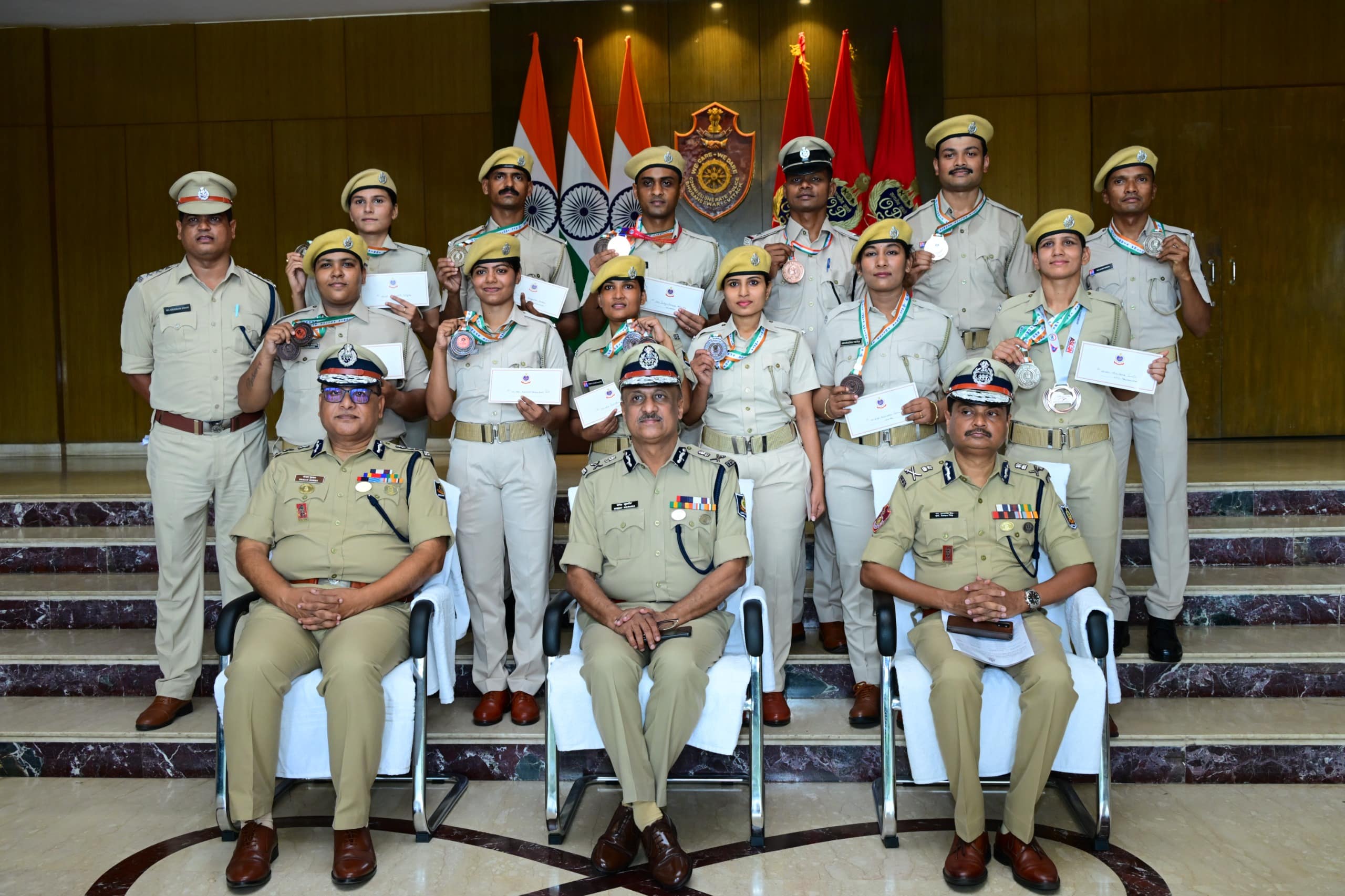 Odisha Police athletes shine at national meets; DGP Khurania felicitates medal winners