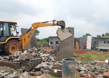 BDA Demolishes 58 Illegal Structures, Reclaims Two Acres of Land in Shampur