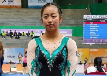 Ariha Pangambam Asian Gymnastics gold
