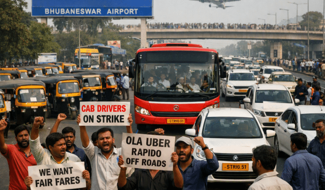 Bhubaneswar online cab strike