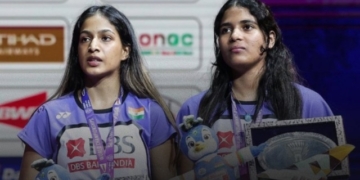 Treesa Gayatri bronze medal ranking