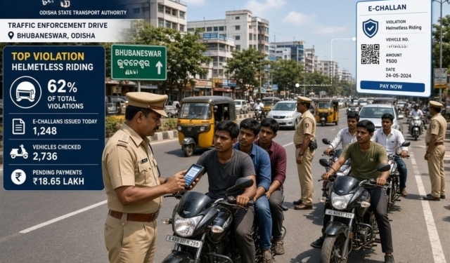 Odisha traffic enforcement drive