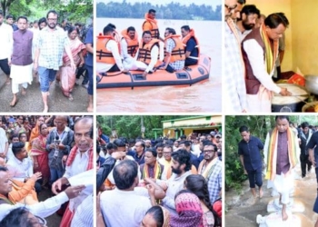 CM Majhi Jajpur flood visit