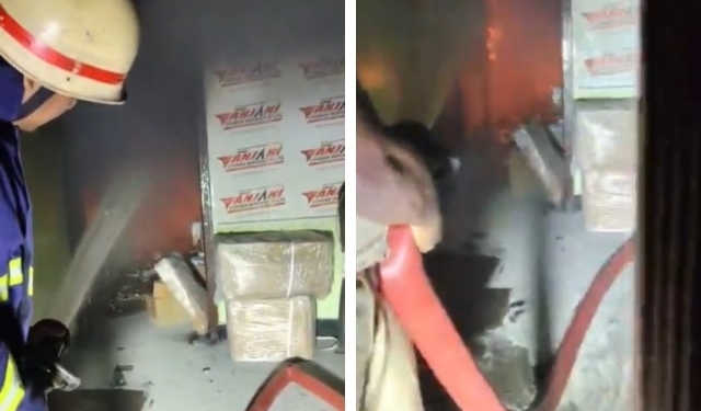 Bhubaneswar courier centre fire