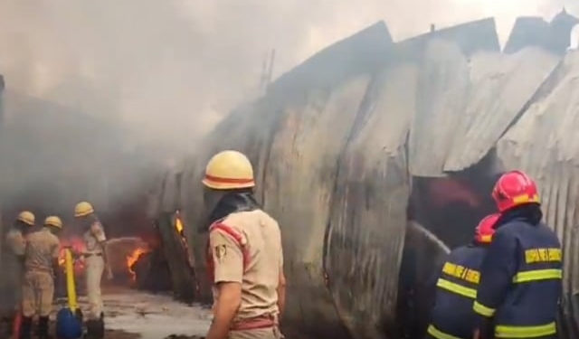 Patrapada cotton warehouse fire