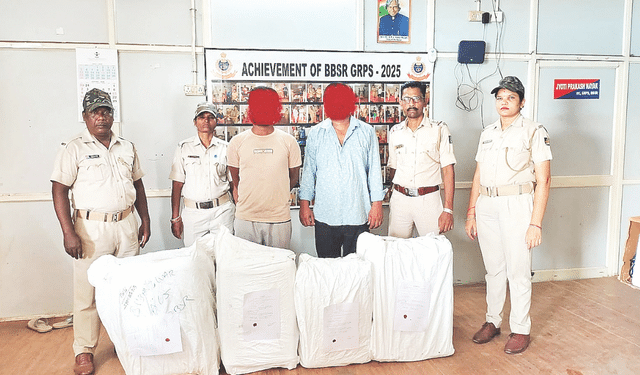 Bhubaneswar railway ganja seizure