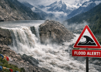 Nepal barrier lake flood alert