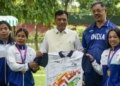 Mandaviya felicitates CWG weightlifters