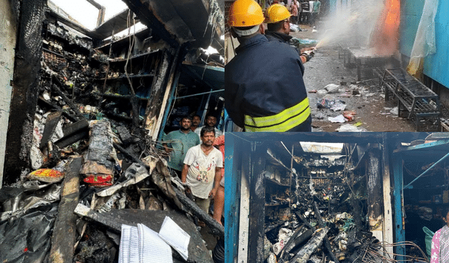 Unit-1 market fire Bhubaneswar