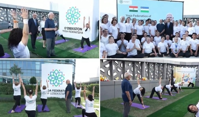 PM Modi Yoga Programme Tashkent