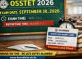 OSSTET 2026 exam schedule
