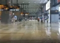 Delhi Airport waterlogged after heavy rain; passengers wade through water